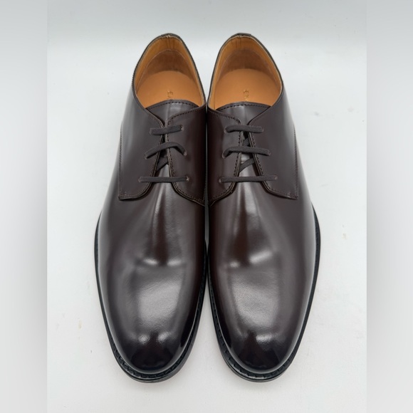 BRAND NEW Express Brown Genuine Leather Lace Up Dress Oxfords Size 10 - Picture 3 of 7